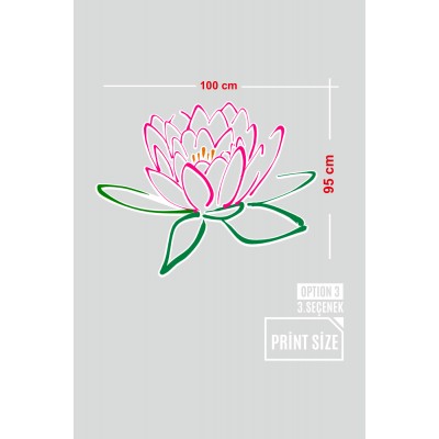 Zarif Su Çiçeği ve Vitrin Tacı Mağaza Vitrin Cam Stickerı