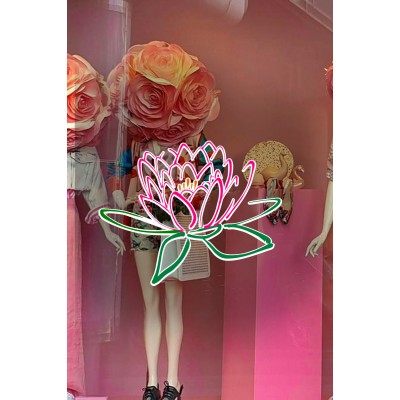 Zarif Su Çiçeği ve Vitrin Tacı Mağaza Vitrin Cam Stickerı