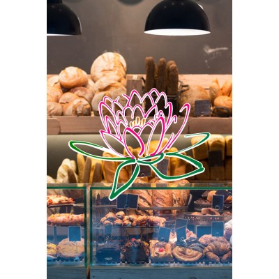 Zarif Su Çiçeği ve Vitrin Tacı Mağaza Vitrin Cam Stickerı