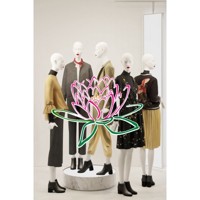 Zarif Su Çiçeği ve Vitrin Tacı Mağaza Vitrin Cam Stickerı