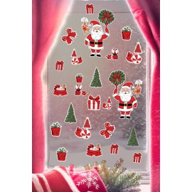 Noel Baba Full Paket Süsleme Yeni Yıl Çocuk Bebek Odası Sticker Seti Ev Vitrin Yılbaşı Stickerı