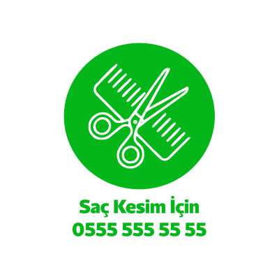 Kişiye Berberlere Özel Randevu Aramaları İçin Cama Özel Sticker Yapıştırma