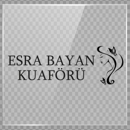 Kişiye Berberlere Kuaförlere Özel Firma Esra KuaförCam Sticker Yapıştırma