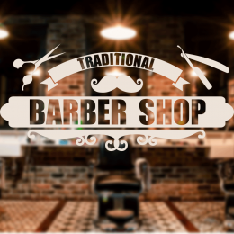 Berberlere ve Kuaförlere Özel Traditional Barber Shop Sticker Yapıştırma