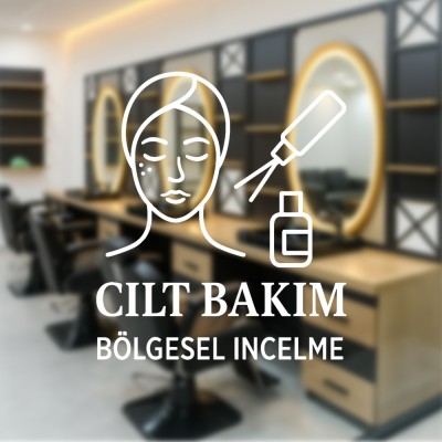 Cilt Bakımı & Bölgesel İncelme Cam Vitrin Stickerı
