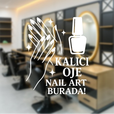 Kalıcı Oje & Nail Art Vitrin Cam Stickerı