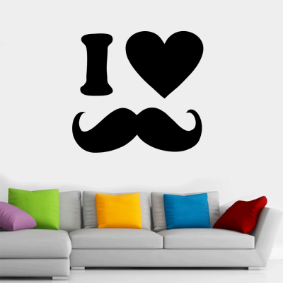 Kişiye Berberlere Özel I Love Beard Sticker Yapıştırma