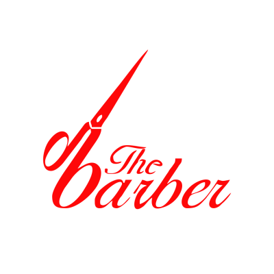Kişiye Berberlere Özel The Barber Yazısı Sticker Yapıştırma