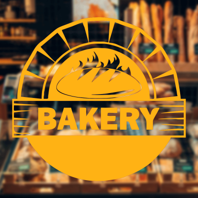 Fırın Ve Pastanelere Özel Alev Ve Ekmek Sticker Yapıştırma