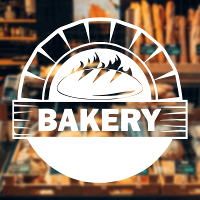 Fırın Ve Pastanelere Özel Alev Ve Ekmek Sticker Yapıştırma