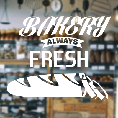 Fırın Ve Pastanelere Özel Bakery Always Fresh Sticker Yapıştırma