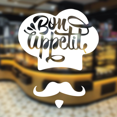 Fırın Ve Pastanelere Özel Bonne Petite Sticker Yapıştırma