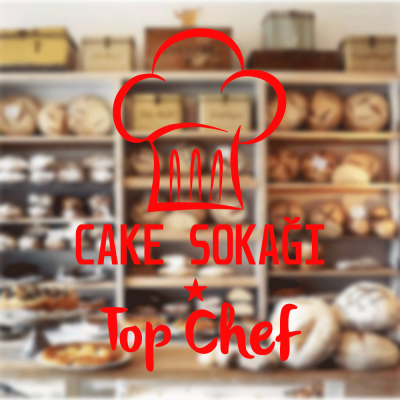 Fırın Ve Pastanelere Özel Firma Cake Sokağı Sticker Yapıştırma