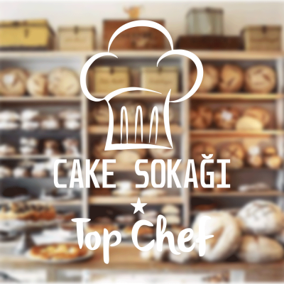 Fırın Ve Pastanelere Özel Firma Cake Sokağı Sticker Yapıştırma