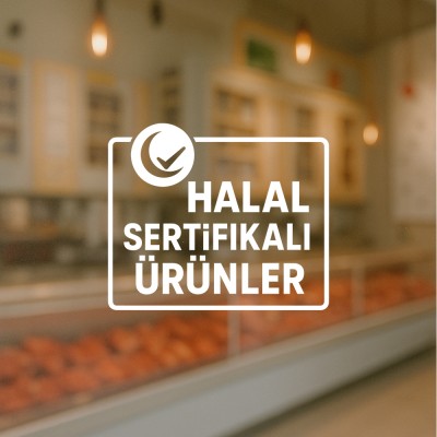 Halal Sertifikalı Ürünler Cam Stickerı