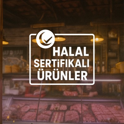 Halal Sertifikalı Ürünler Cam Stickerı