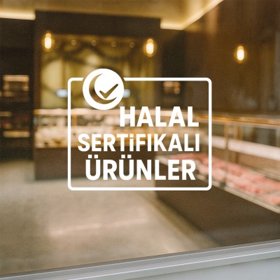 Halal Sertifikalı Ürünler Cam Stickerı