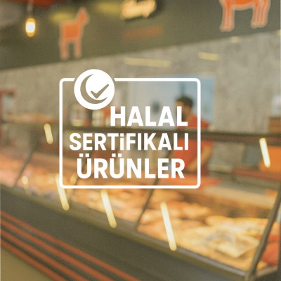 Halal Sertifikalı Ürünler Cam Stickerı