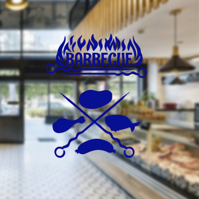Kasap Ve Steak Houselara Özel Barbekü Sticker Yapıştırma