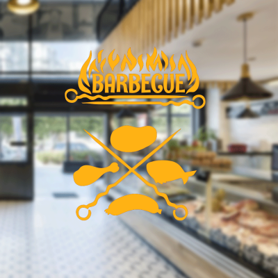 Kasap Ve Steak Houselara Özel Barbekü Sticker Yapıştırma