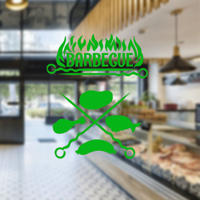 Kasap Ve Steak Houselara Özel Barbekü Sticker Yapıştırma