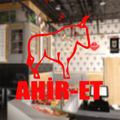 Kasap Ve Steak Houselara Özel Boğa İsimli Sticker Yapıştırma