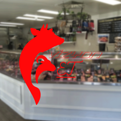 Kasap Ve Steak Houselara Özel Boğa Ve Oğlak Sticker Yapıştırma