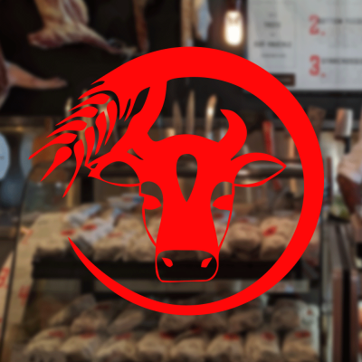 Kasap Ve Steak Houselara Özel Buğday Ve İnek Sticker Yapıştırma