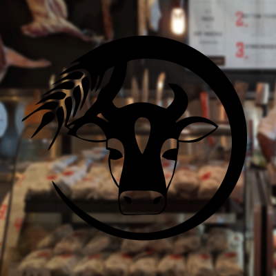 Kasap Ve Steak Houselara Özel Buğday Ve İnek Sticker Yapıştırma