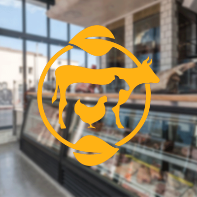 Kasap Ve Steak Houselara Özel Doğal Dönüşüm Ve Hayvan Silüetleri Sticker Yapıştırma