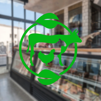 Kasap Ve Steak Houselara Özel Doğal Dönüşüm Ve Hayvan Silüetleri Sticker Yapıştırma