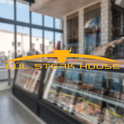 Kasap Ve Steak Houselara Özel Firma Gül Steak House Sticker Yapıştırma