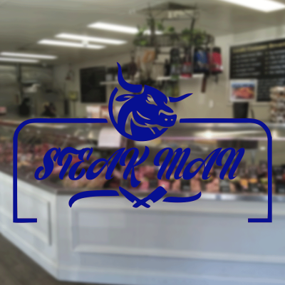 Kasap Ve Steak Houselara Özel Steak Man Sticker Yapıştırma