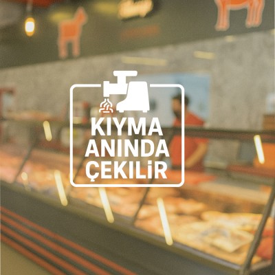 Kıyma Anında Çekilir Cam Stickerı