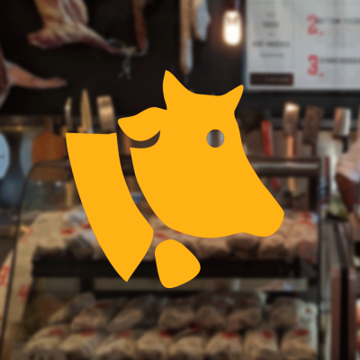 Kasap Ve Steak Houselara Özel Çanlı İnek Sticker Yapıştırma