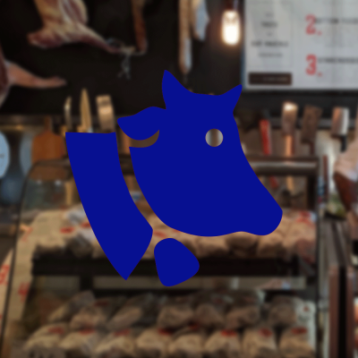 Kasap Ve Steak Houselara Özel Çanlı İnek Sticker Yapıştırma