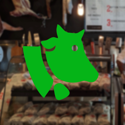 Kasap Ve Steak Houselara Özel Çanlı İnek Sticker Yapıştırma