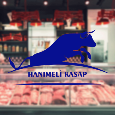 Kasap Ve Steak Houselara Özel Firma Hanımeli Sticker Yapıştırma