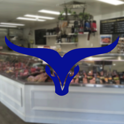 Kasap Ve Steak Houselara Özel Koç Başı Sticker Yapıştırma