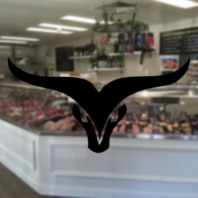 Kasap Ve Steak Houselara Özel Koç Başı Sticker Yapıştırma