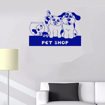 Petshop Ve Veterinerlere Özel Akvaryum Ve Evcil Hayvanlar Sticker Yapıştırma