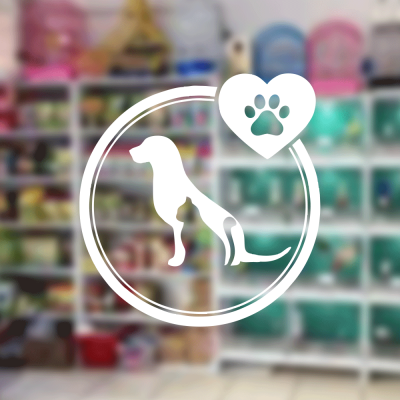 Petshop Ve Veterinerlere Özel DAire İçinde Kedi Ve köpek Silüeti Sticker Yapıştırma
