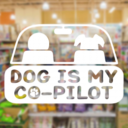 Petshop Ve Veterinerlere Özel Dog İs My Co-Pilot Sticker Yapıştırma