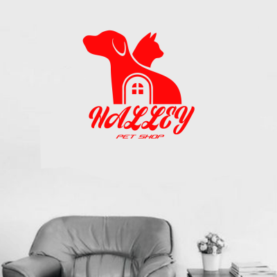 Petshop Ve Veterinerlere Özel Firma Halley Petshop Sticker Yapıştırma