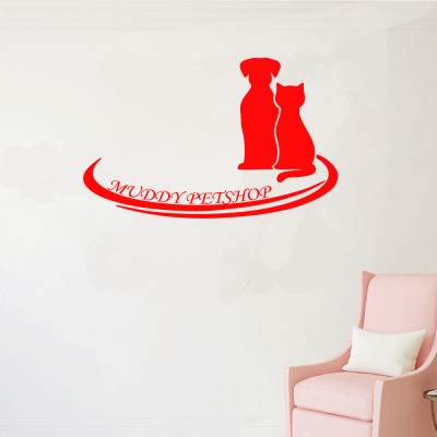 Petshop Ve Veterinerlere Özel Firma Muddy Petshop Sticker Yapıştırma