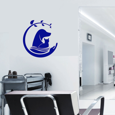  Petshop Ve Veterinerlere Özel Kedi Köpek Uzanan El Sticker Yapıştırma