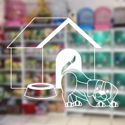 Petshop Ve Veterinerlere Özel Köpek Kulübesi Sticker Yapıştırma