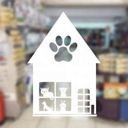  Petshop Ve Veterinerlere Özel Pets House Sticker Yapıştırma