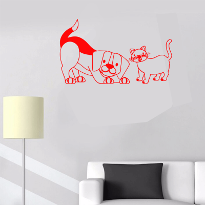 Petshop Ve Veterinerlere Özel Şirin Kedi Ve Köpek Sticker Yapıştırma