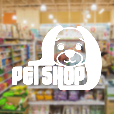 Petshop Ve Veterinerlere Özel Uzun Kulakşı Köpek Petshop Sticker Yapıştırma Petshop Ve Veterinerlere Özel Uzun Kulakşı Köpek Petshop Sticker Yapıştırma